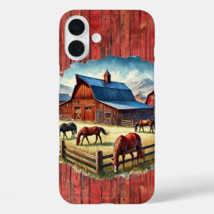 Westerse paardenliefhebbers ranch iPhone 16 plus hoesje