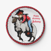 Westerse Party Lammeren Omverwerpen Papieren Borde Papieren Bordje (Voorkant)