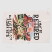 Westerse pensioenhumor Rattlesnakebeet Golfhanddoek (Horizontaal)