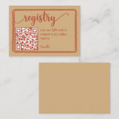 Westerse QR-code bijlage voor bruidschattenlijst (Voorkant / Achterkant)