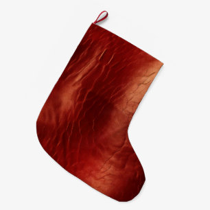 Westerse rode koeienhuid grote kerstsok