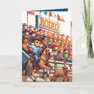 Westerse Rodeo Cowboy Kalf Touwen Aangepast Kaart