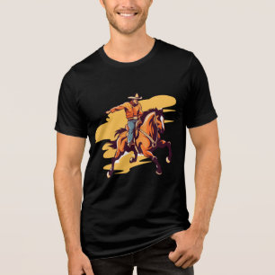 Westerse Rodeo Illustratie T-shirt
