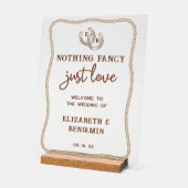 Westerse simpele trouwerij, gewoon liefde, welkom  acryl bord (Hoek)