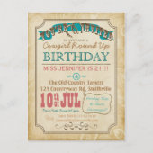 Westerse stijl ansichtkaart uitnodiging (Voorkant)