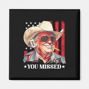 Westerse Trump Cowboy Je hebt Trump 2025 VS-vlag g Magneet