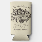 Westerse Vintage Rodeo Zwarte Bruidsparen Shower (Achterkant)