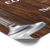 Westerse Welcome Bubbles & Brews Koppel Bruiloft Poster (Hoek)