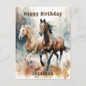 Westerse Wilde Paard Ansichtkaart Briefkaart (Voorkant)