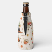 Westerse Woestijn Cactus Cowboyhoed Gepersonalisee Flesjeskoeler (Fles Achterkant)