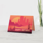 Westerse woestijnlandschap op maat gemaakte verjaa kaart (Voorkant)