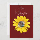 Westerse zonnebloem met laarzen en hoed, Moederdag Feestdagenkaart (Voorkant)