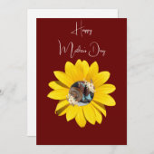 Westerse zonnebloem met laarzen en hoed, Moederdag Feestdagenkaart (Voorkant / Achterkant)