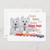 Westes avec carte postale Train Os (Devant / Derrière)