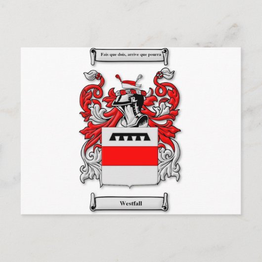 Westfall Coat of Arms Briefkaart (Voorkant)