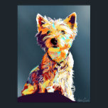 Westie, affiche pop-art dessinée à la main<br><div class="desc">Joli petit Westie tiré à la main, dans le style pop-art.</div>