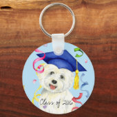 Westie Afstuderen Sleutelhanger (Voorkant)