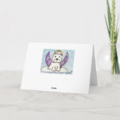 Westie Angel Carte de Noël ami épouse fille (Dos)