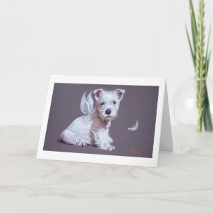 Westie Angel Kaart