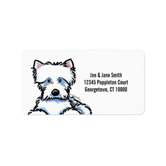 Westie bedekken etiket (Voorkant)