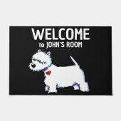 Westie Black Welcome Mat (Voorkant)