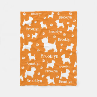 Westie Blanket Gepersonaliseerde West Highland Ter Fleece Deken