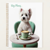 Westie boire latte Planificateur (Devant)