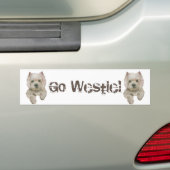 Westie-bumper sticker (Op auto)