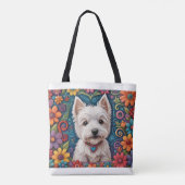 Westie Canvas tas (Achterkant)