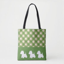 Westie Canvas tas Green Play