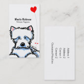 Westie Cartes de visite de marionnettes (Devant / Derrière)