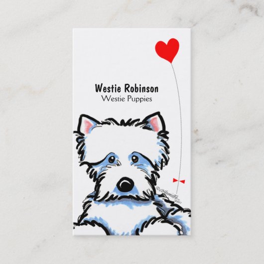 Westie Cartes de visite de marionnettes (Devant)