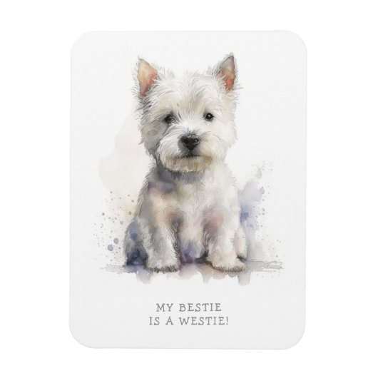 Westie Cheeky Gift Magneet (Verticaal)