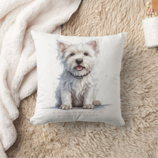 Westie Cheeky Schattige gepersonaliseerd Kussen
