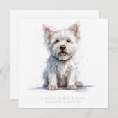 Westie Cheeky Schattige Wenskaart Personaliseren (Voorkant / Achterkant)