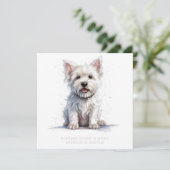 Westie Cheeky Schattige Wenskaart Personaliseren (Staand voorkant)
