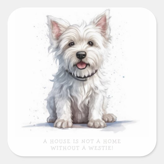 Westie Cheeky Schattigee gepersonaliseerde label S (Voorkant)