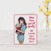 Westie Chien Mignon Personnalisé Avec Maman Carte (Fleur jaune)