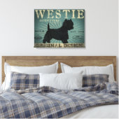 Westie Chien Toile d'art rustique (Insitu(Chambre))