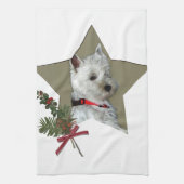 WESTIE CHRISTMAS THEEDOEK (Verticaal)