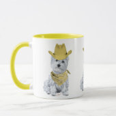 Westie Cowboy in Geel Mok (Links)