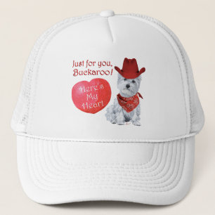 Westie Cowboy Valentine Trucker Pet