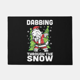 Westie Dabbing Christmas Deurmat