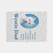Westie Dad Fleece Blanket (Voorkant (Horizontaal))