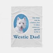 Westie Dad Fleece Blanket (Voorkant)