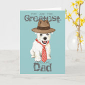 Westie Dad Kaart (Gele Bloem)