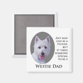 Westie Dad Magnet Magneet (Voorkant / Achterkant)