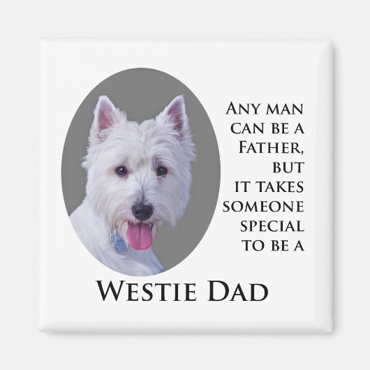 Westie Dad Magnet Magneet (Voorkant)