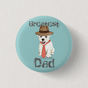 Westie Dad Ronde Button 3,2 Cm