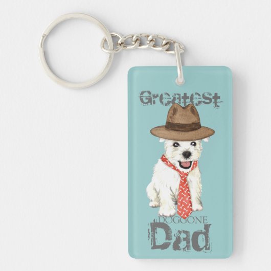 Westie Dad Sleutelhanger (Voorkant)